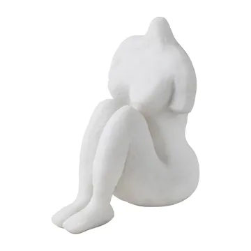 Art piece sittende kvinne 14 cm - Offwhite - Mette Ditmer