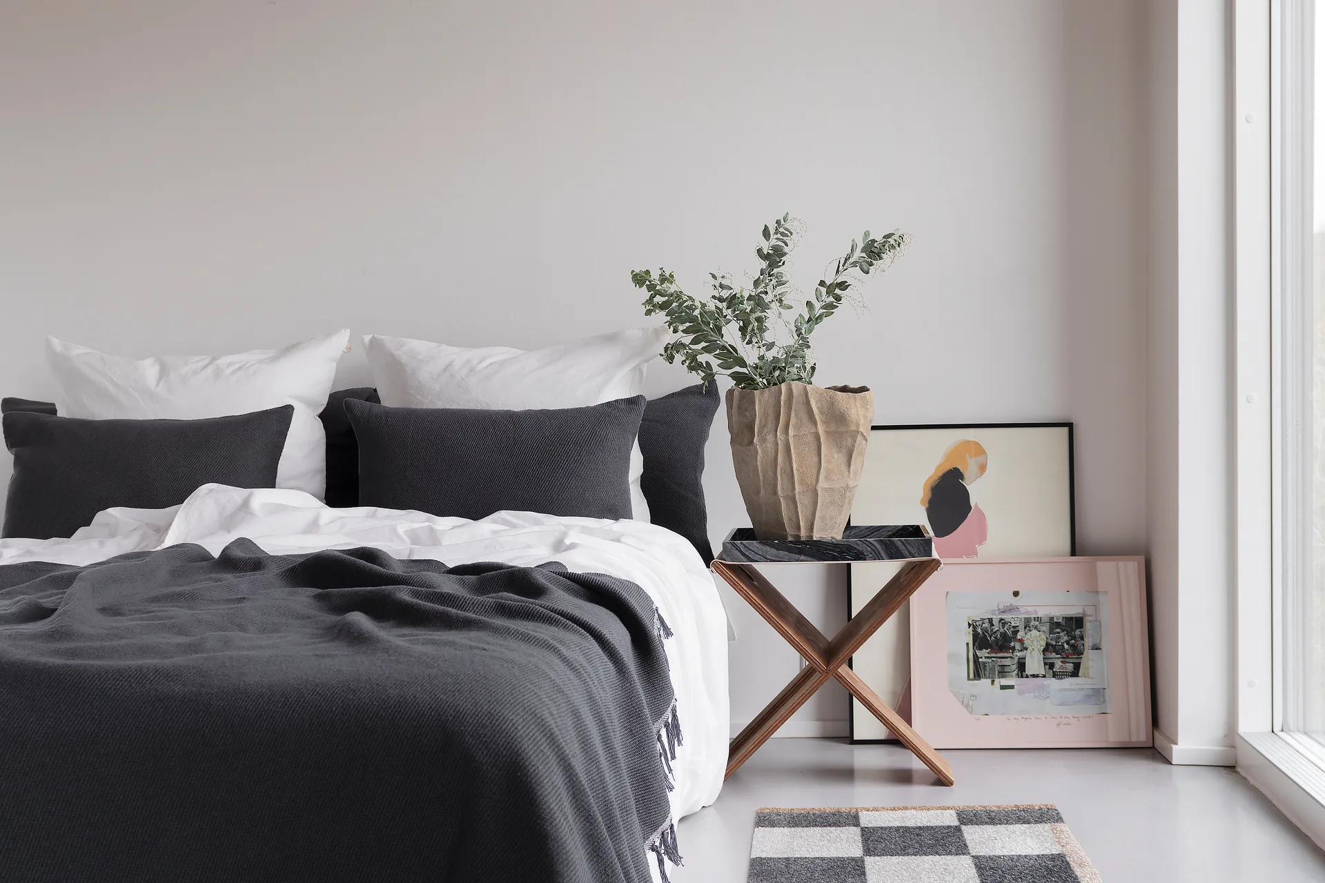 Bohemia sengeteppe, Anthracite, 220x250 cm Mette Ditmer