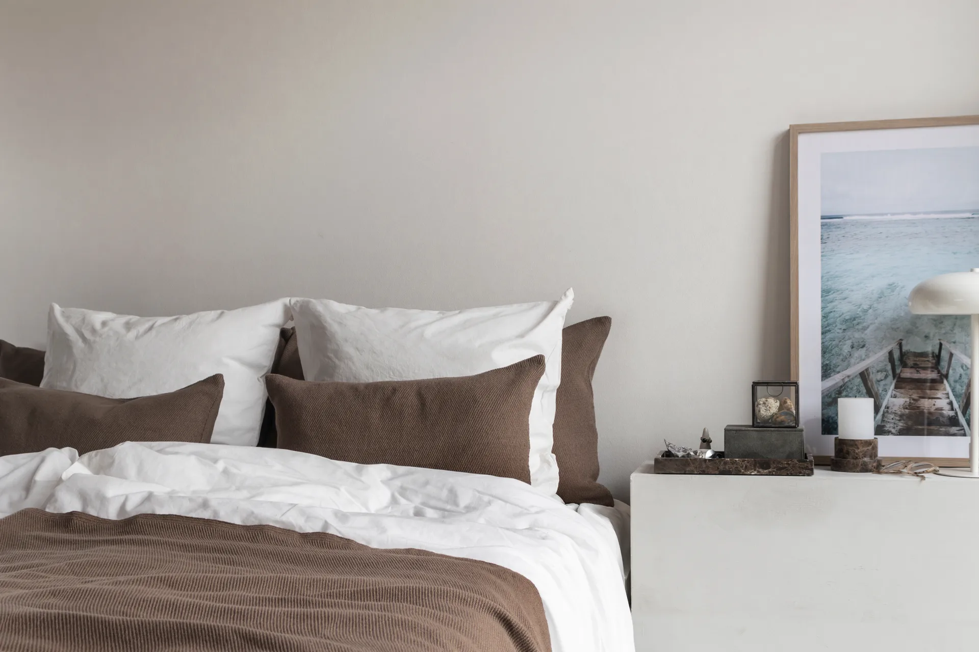Bohemia sengeteppe, Taupe, 250x250 cm Mette Ditmer