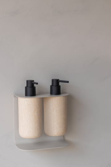 Carry vegghengt holder dobbel - Sand grey - Mette Ditmer