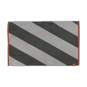 Diagonal baderomsmatte 50x80 cm - Dark olive - Mette Ditmer