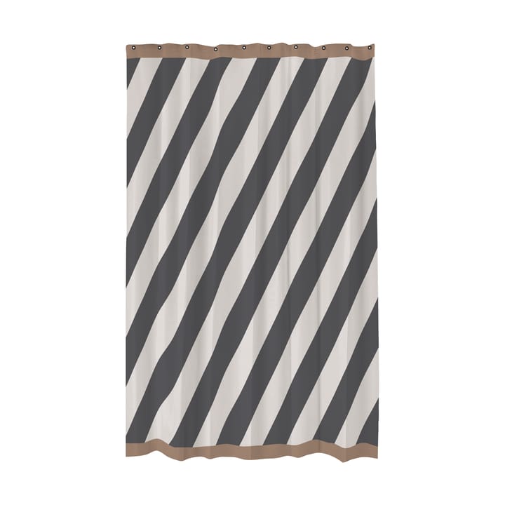 Diagonal dusjforheng 150x200 cm - Dark grey - Mette Ditmer