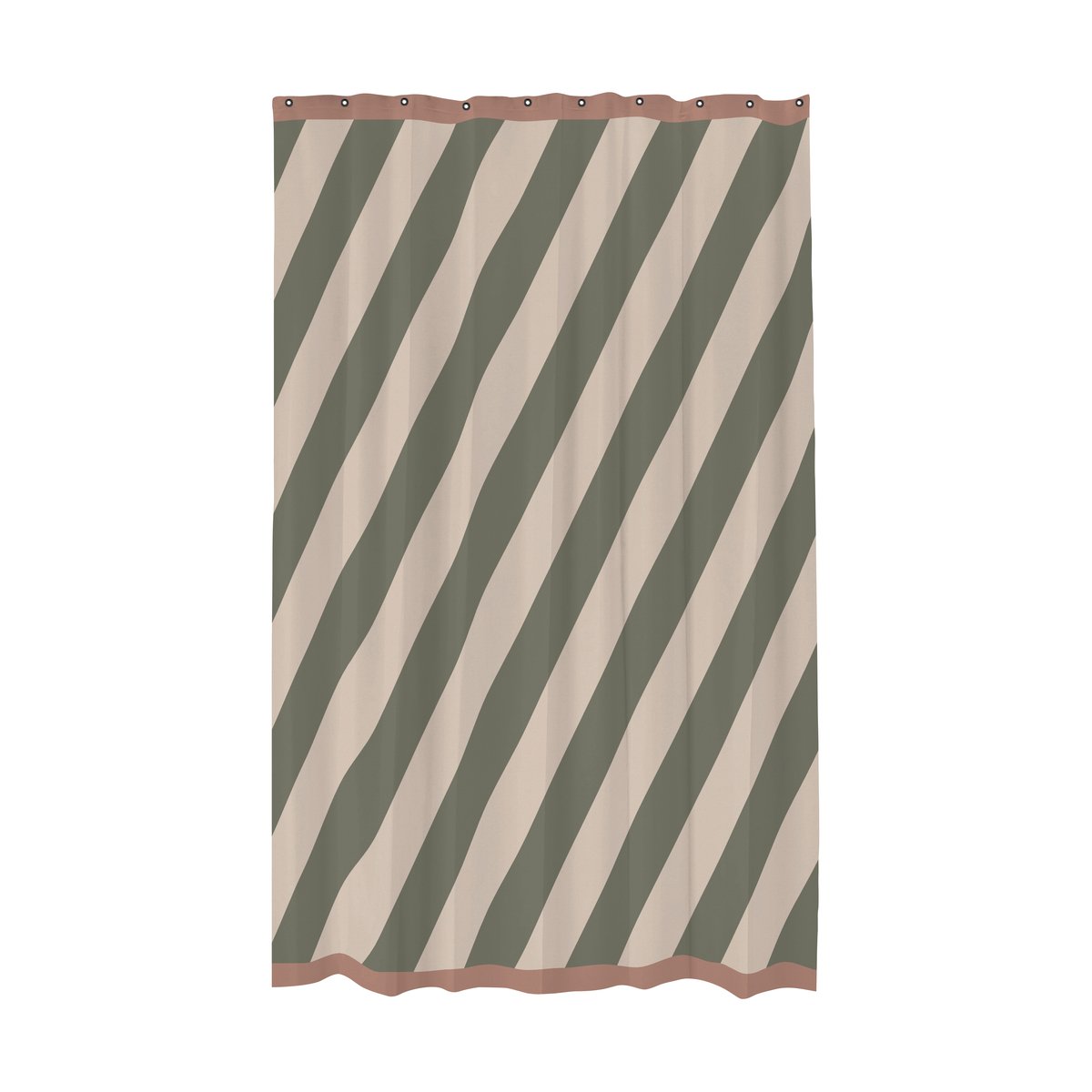 Mette Ditmer Diagonal dusjforheng 150x200 cm Dark olive