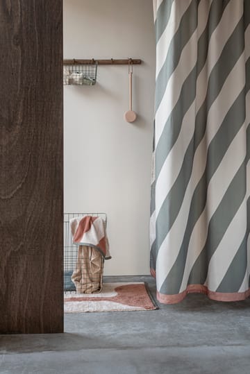 Diagonal dusjforheng 150x200 cm - Dark olive - Mette Ditmer