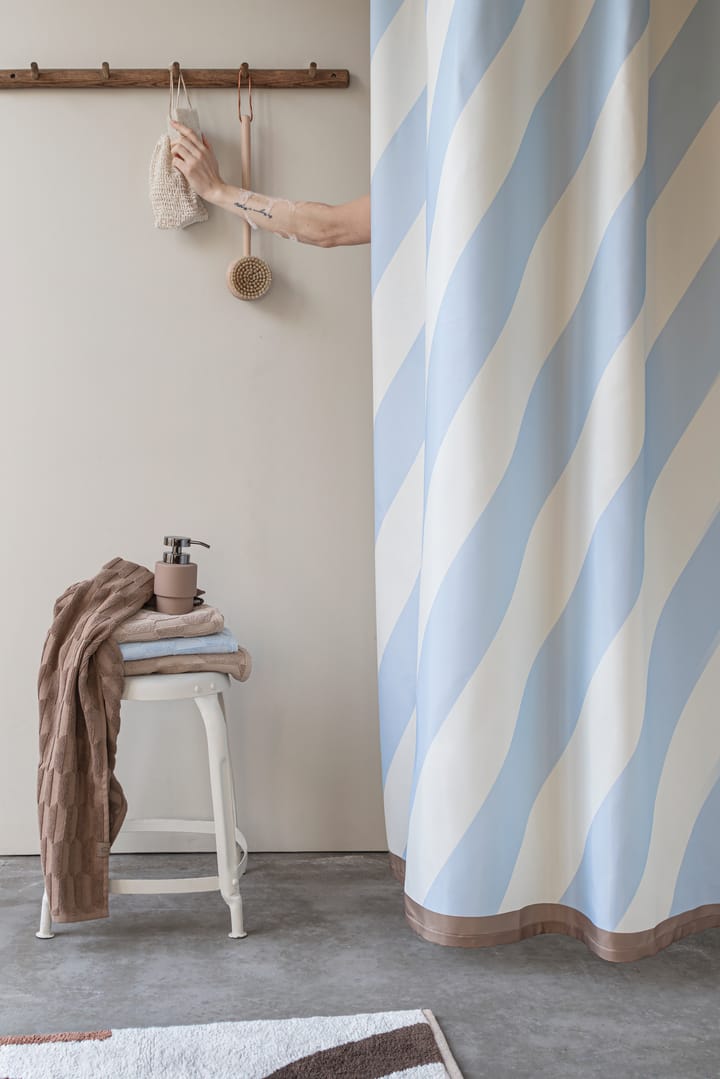 Diagonal dusjforheng 150x200 cm, Light blue Mette Ditmer