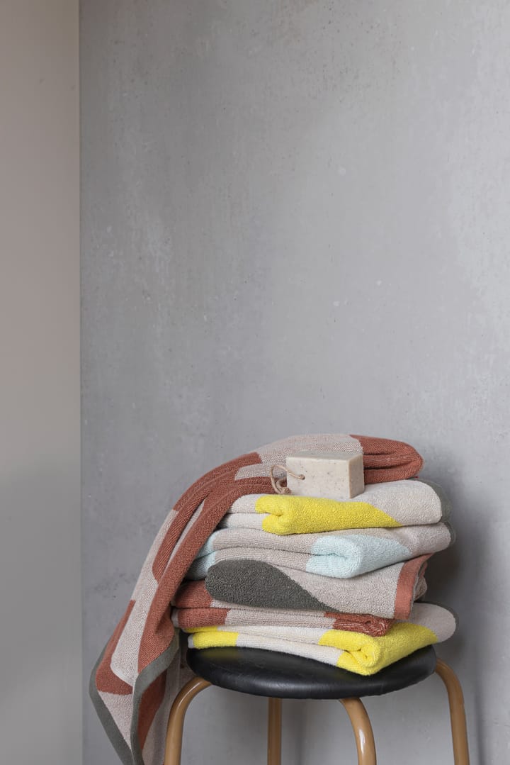 Diagonal håndkle, Dark olive, 50x90 cm Mette Ditmer