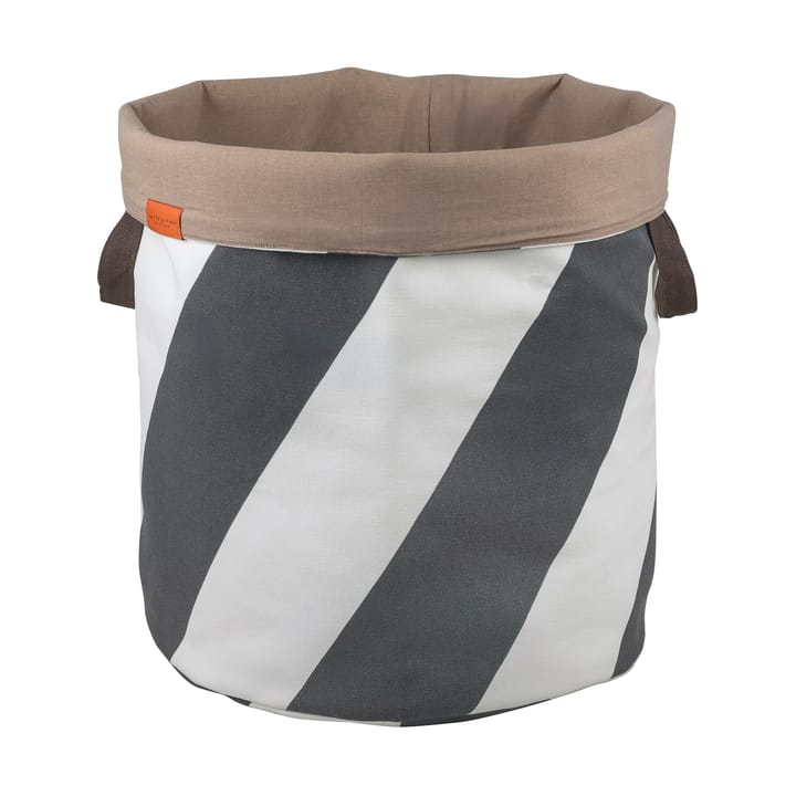 Diagonal vaskekurv Ø40x50 cm - Dark grey-off-white - Mette Ditmer