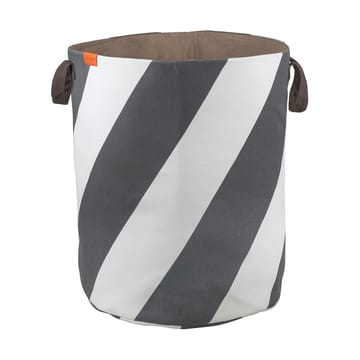 Diagonal vaskekurv Ø40x50 cm - Dark grey-off-white - Mette Ditmer