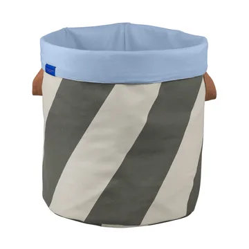 Diagonal vaskekurv Ø40x50 cm - Dark olive-sand - Mette Ditmer