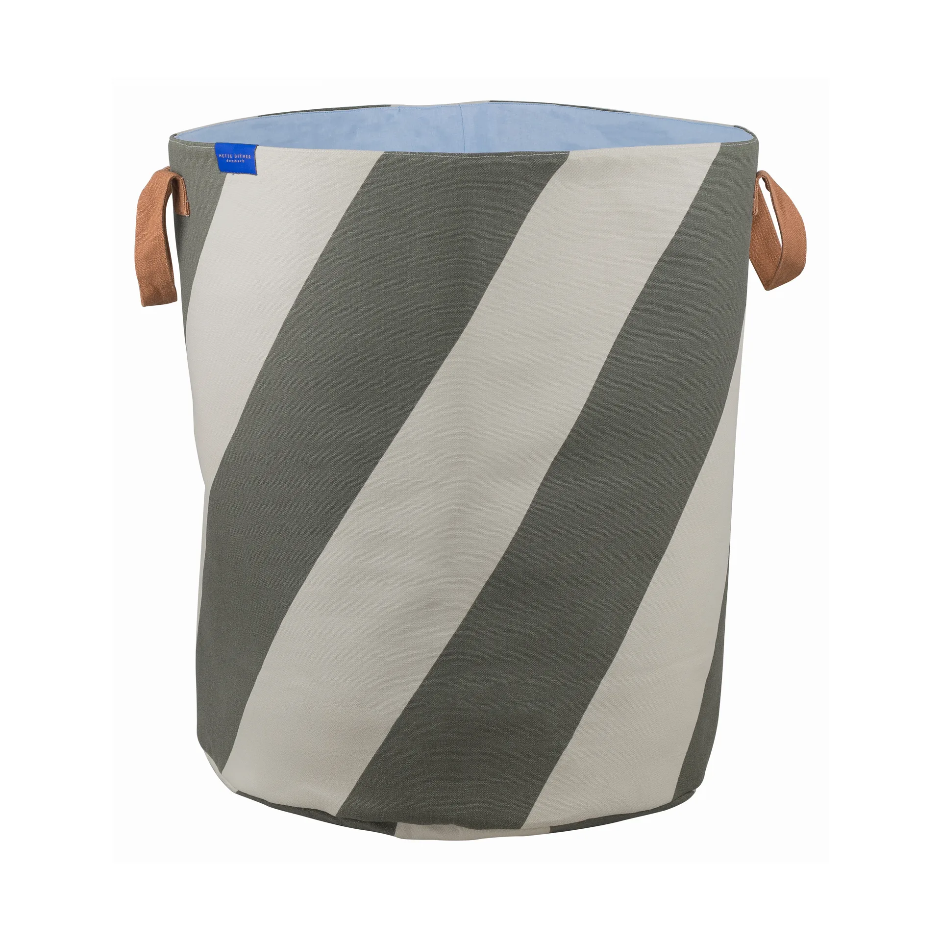 Diagonal vaskekurv Ø40x50 cm, Dark olive-sand Mette Ditmer