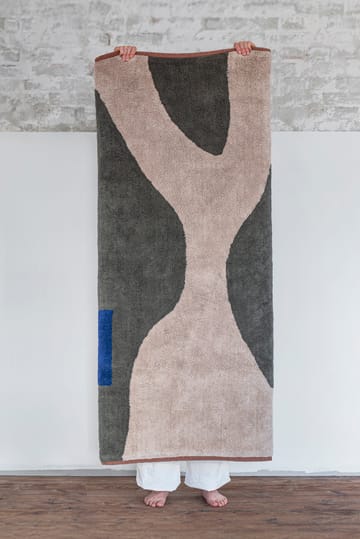 Figura teppe - Dark olive, 70x150 cm - Mette Ditmer