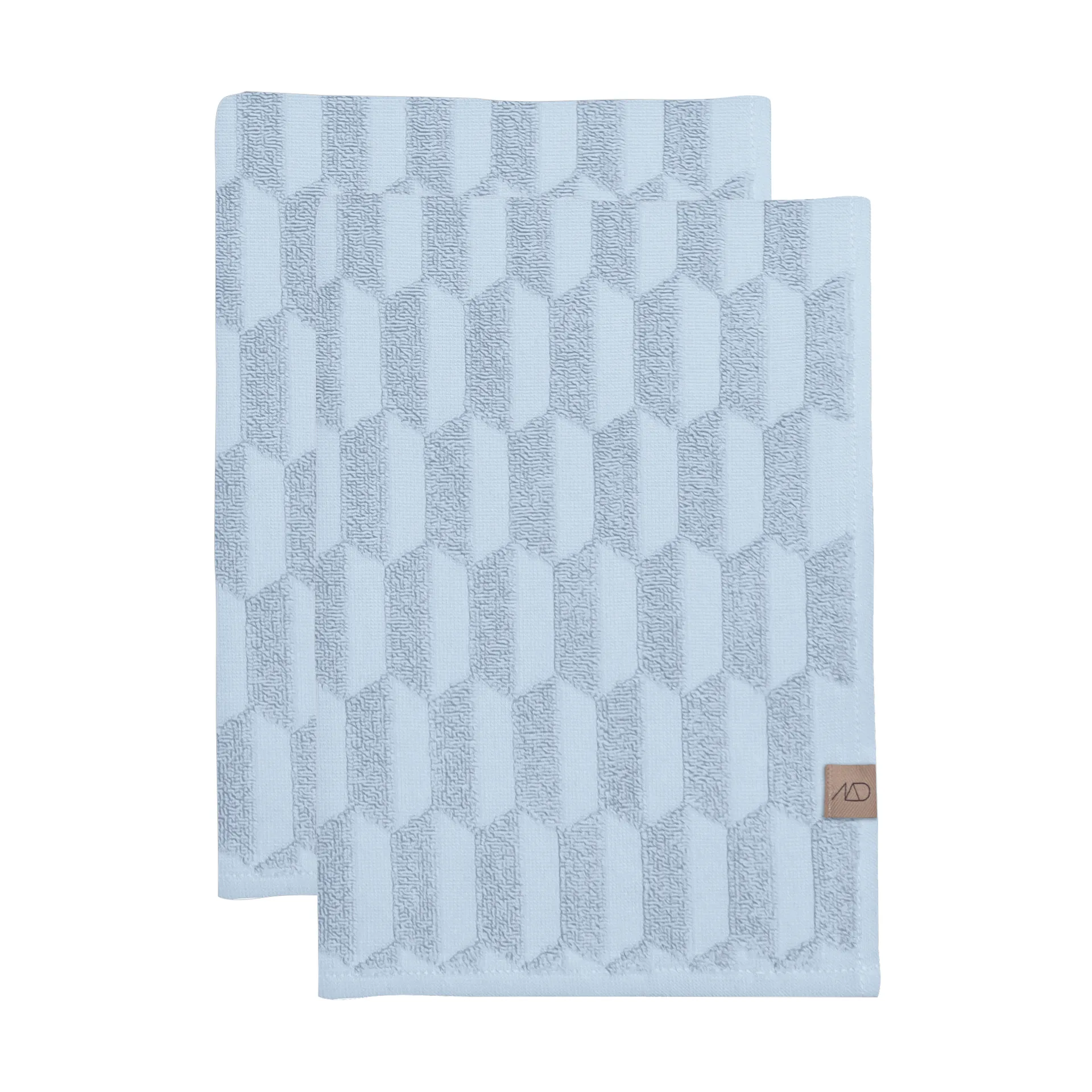 Geo gjesthåndkle 2-stk., Light Blue Mette Ditmer