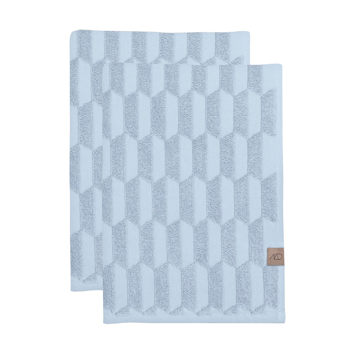 Mette Ditmer Geo gjesthåndkle 2-stk. Light Blue | Skandinavisk Design | Håndklær | Blå