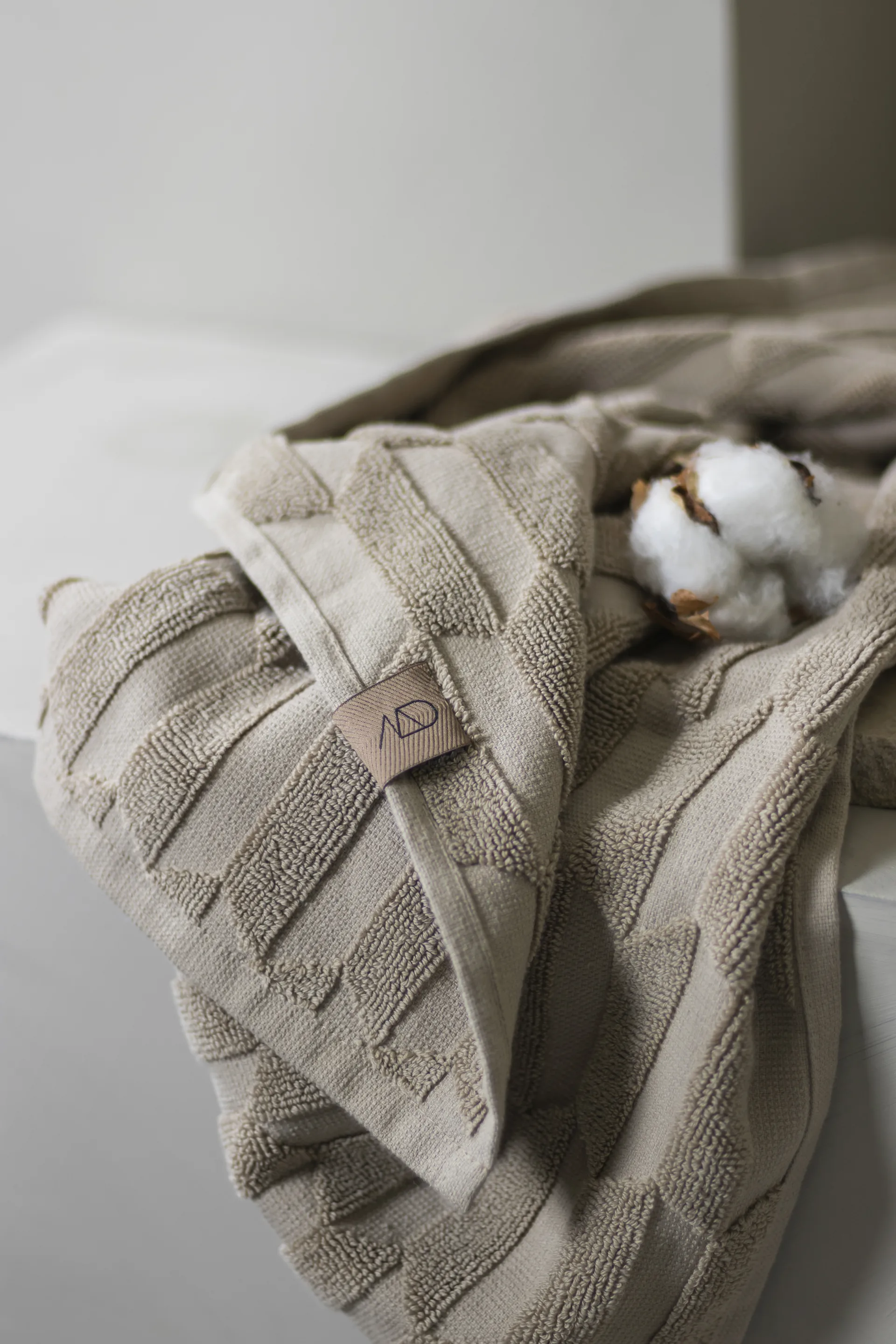 Geo gjesthåndkle 2-stk., Sand Mette Ditmer