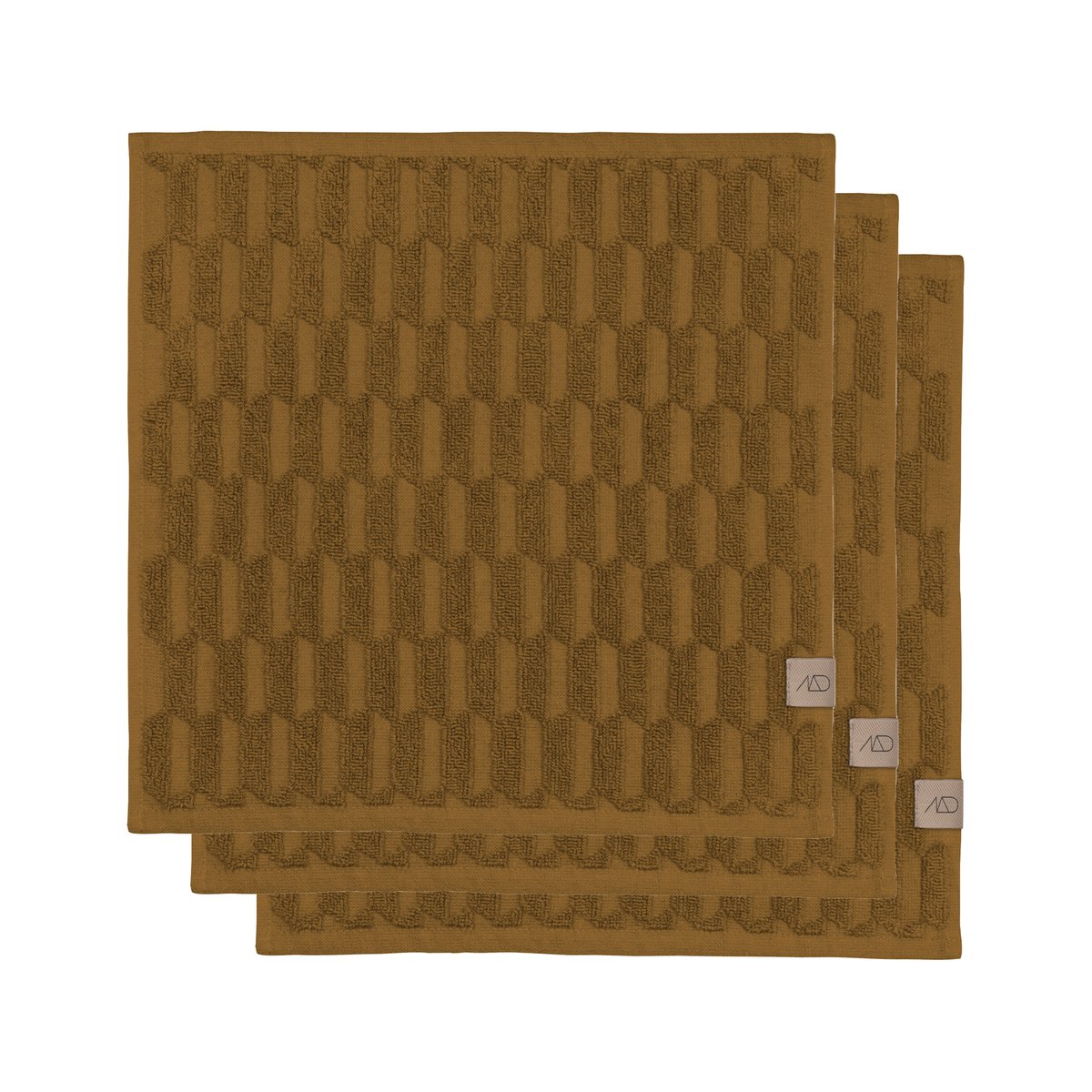 Bilde av Mette Ditmer Geo handkle 30 x 30 cm 3-pakning Curry