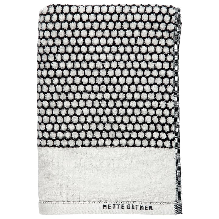 Grid badehåndkle 70 x 140 cm - Svart-off white - Mette Ditmer