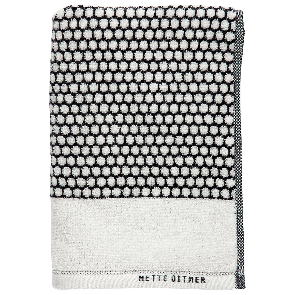 Bilde av Mette Ditmer Grid badehåndkle 70 x 140 cm Svart-off white