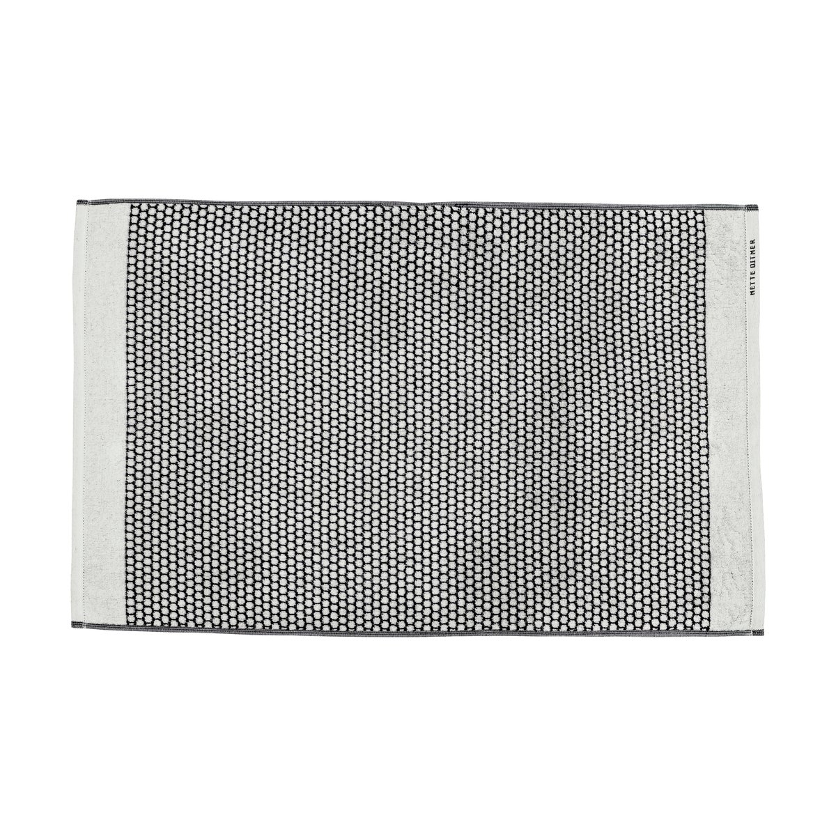 Bilde av Mette Ditmer Grid baderomsmatte 50 x 80 cm Sort-offwhite