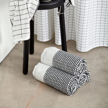 Grid håndkle 50 x 100 cm - Svart-off white - Mette Ditmer