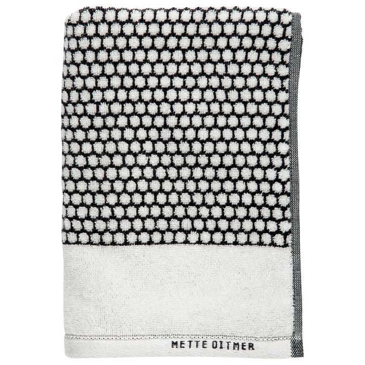 Grid håndkle 50x100 cm - Svart-off white - Mette Ditmer