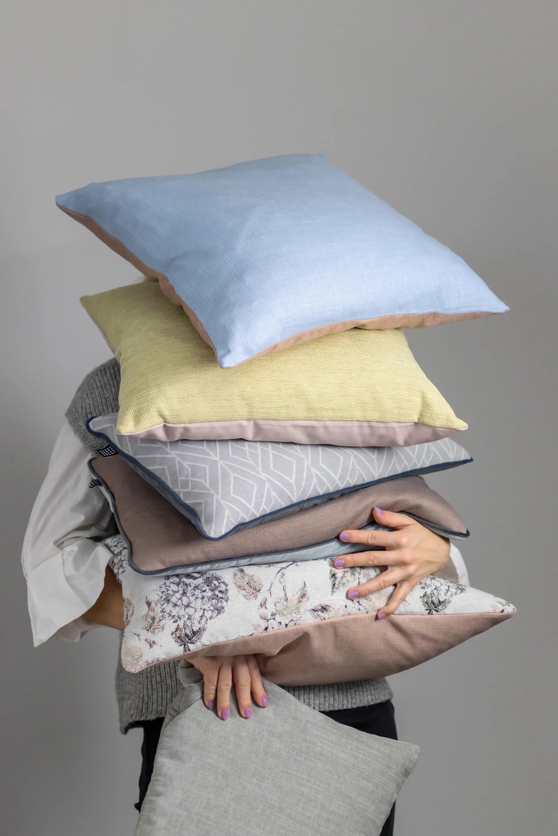 Hydrangea pute 40 x 60 cm, Off-white-peach Mette Ditmer