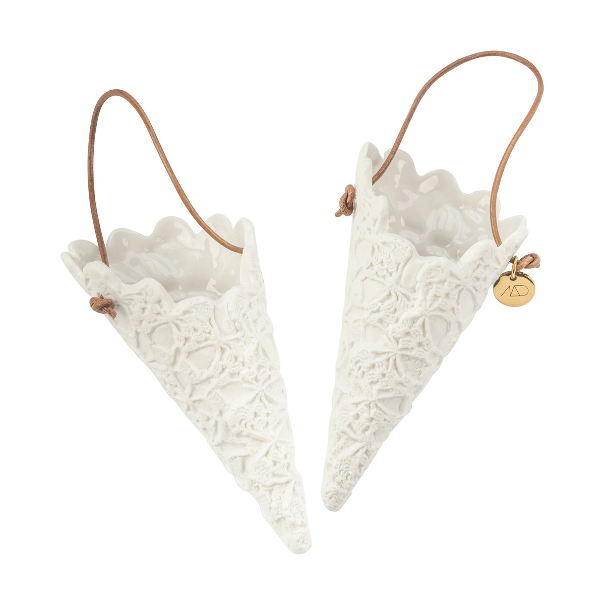 Mette Ditmer Lace julekremmerhus 2-pakning Offwhite
