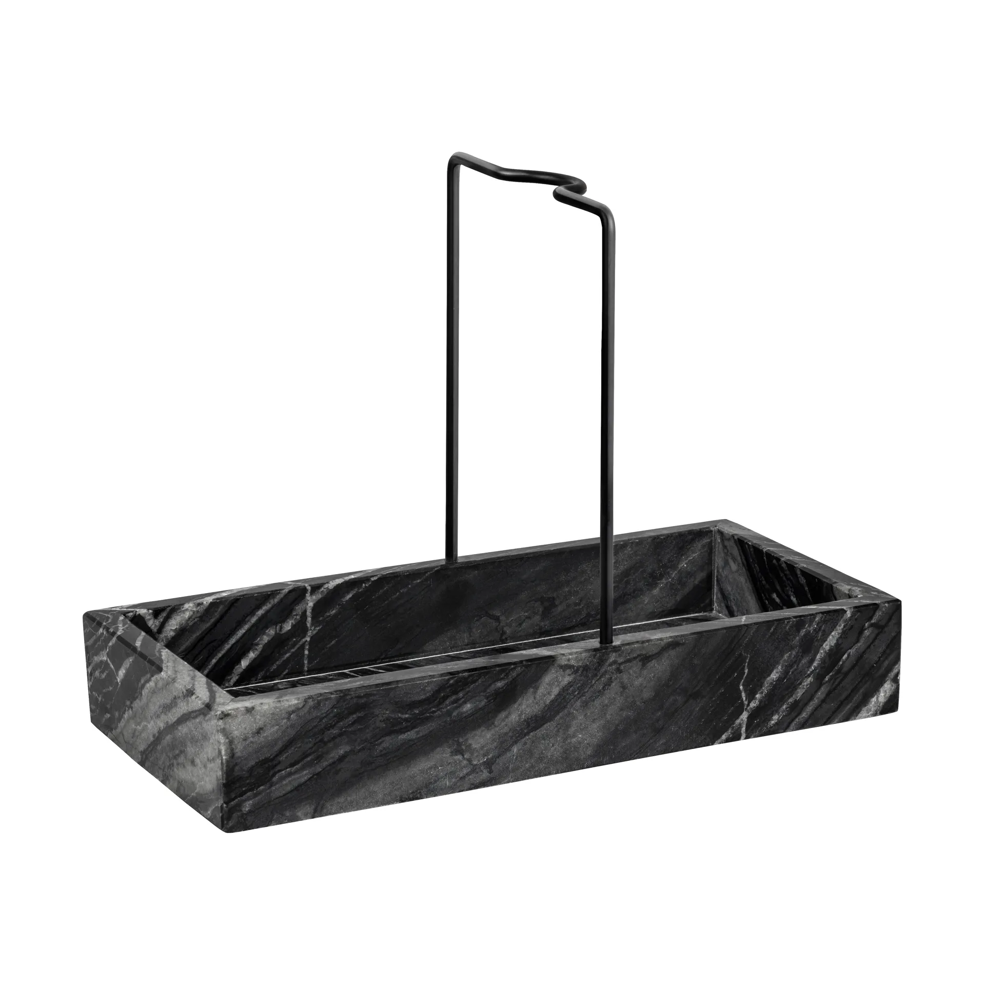 Marble kjøkkenbenkorganisator 12x23,5 cm, Black-grey Mette Ditmer