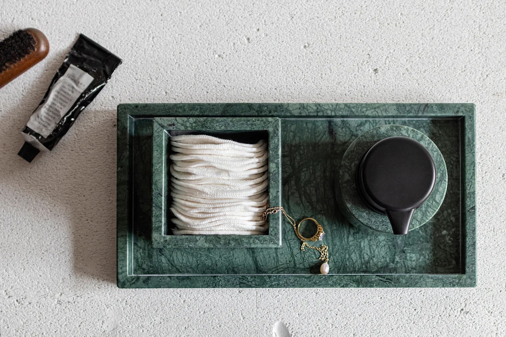 Marble kube 10x10 cm, Dark forest Mette Ditmer