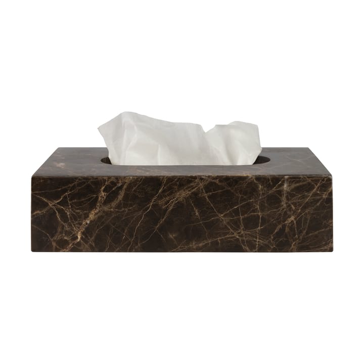 Marble lommetørkleboks 14 x 25,5 cm - Brun - Mette Ditmer
