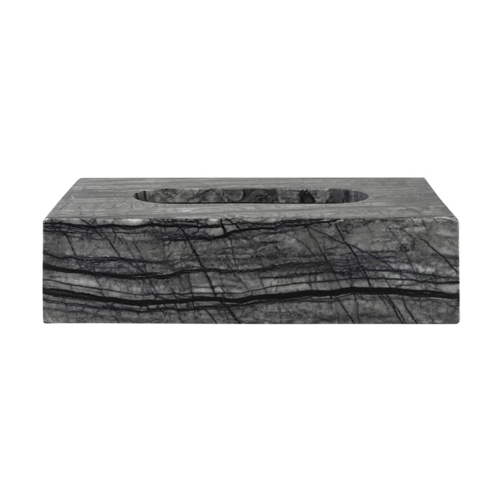 Marble lommetørkleboks 14 x 25,5 cm - Sort-grå - Mette Ditmer