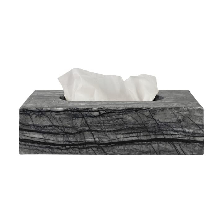 Marble lommetørkleboks 14 x 25,5 cm - Sort-grå - Mette Ditmer