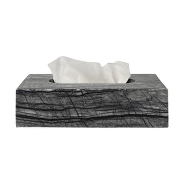Marble lommetørkleboks 14 x 25,5 cm - Sort-grå - Mette Ditmer