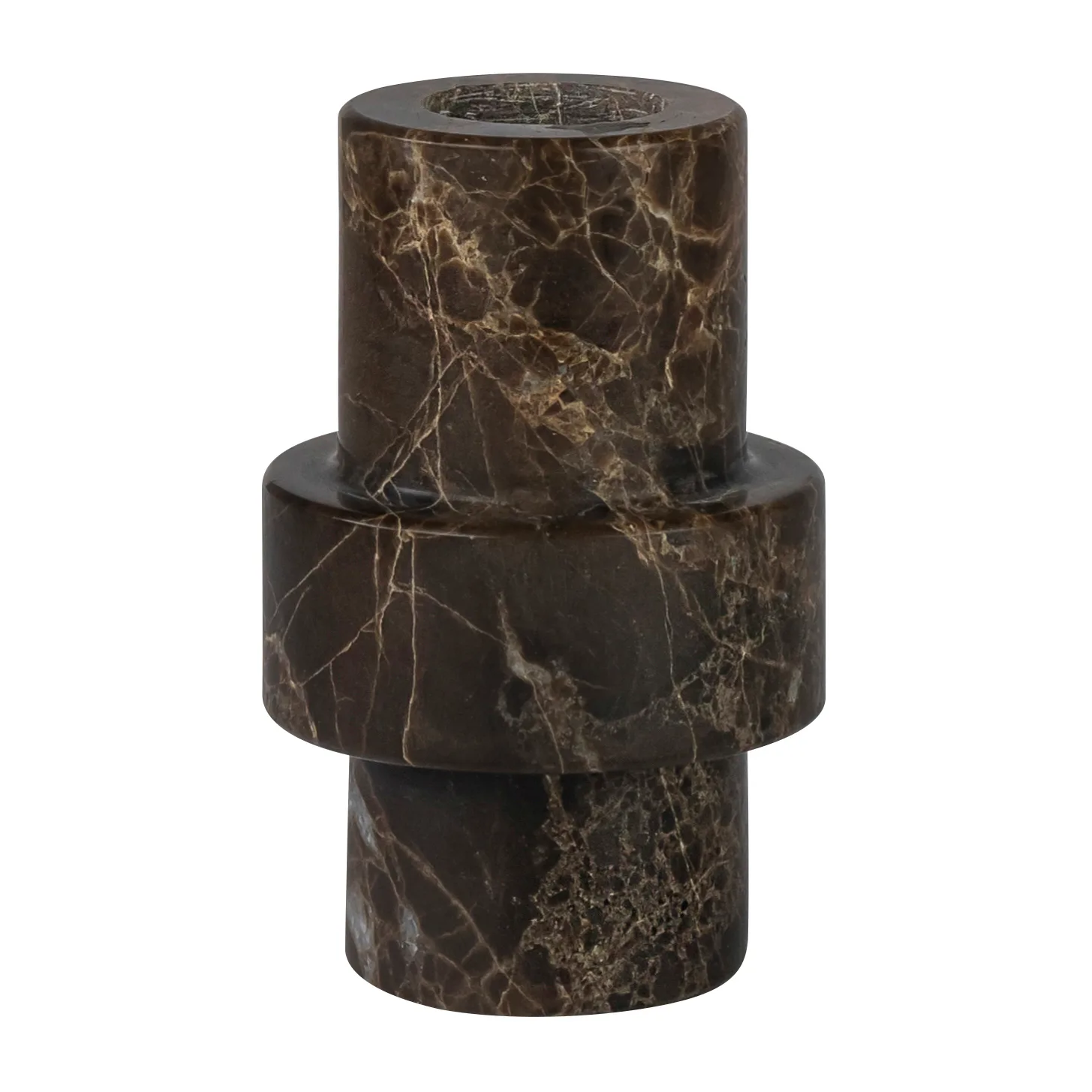 Marble lysestake 8,5 cm, Brun Mette Ditmer