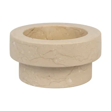 Marble lysestake til kubbelys 5 cm - Sand - Mette Ditmer