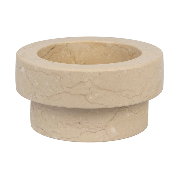 Marble lysestake til kubbelys 5 cm - Sand - Mette Ditmer