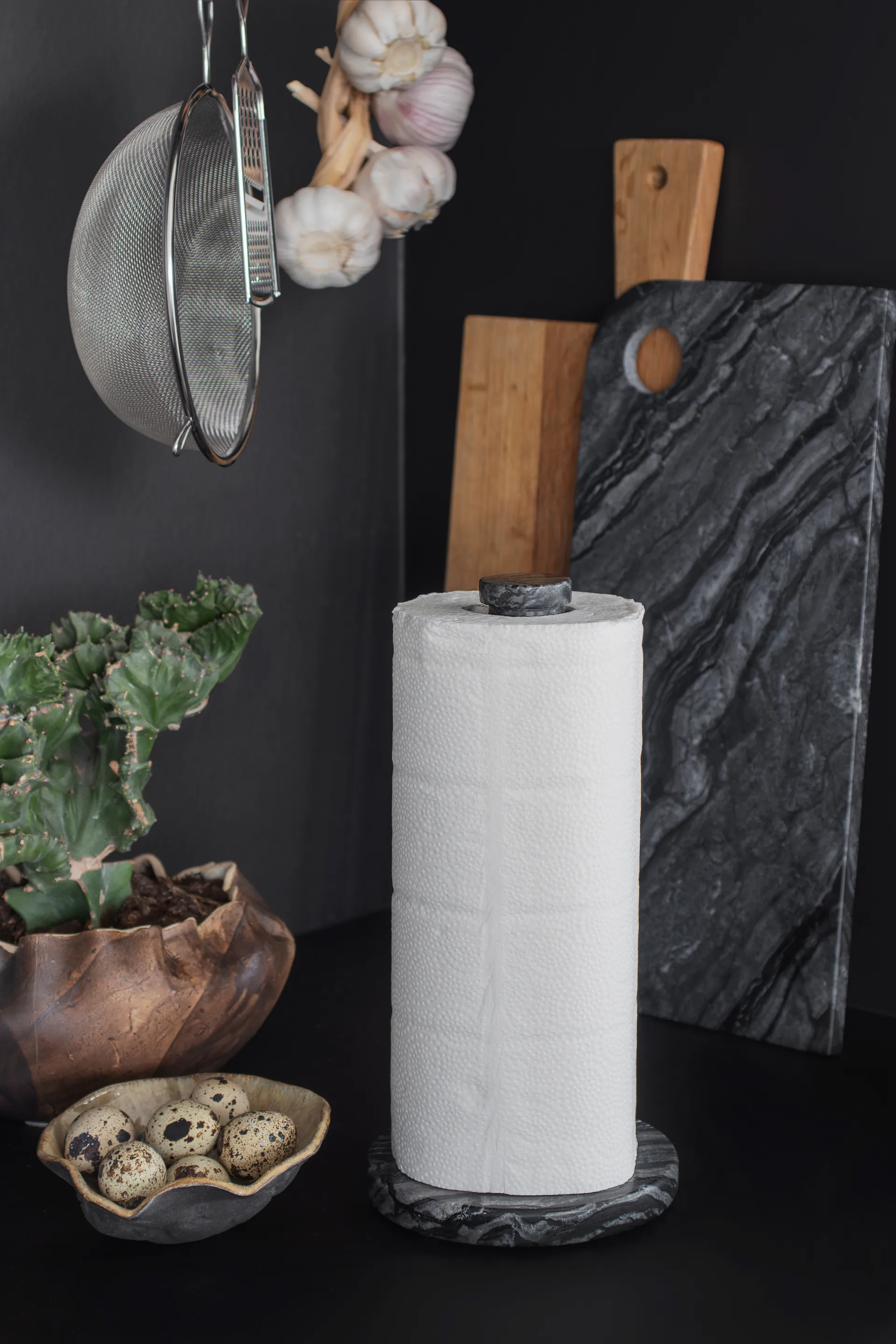 Marble Papirhåndkleholder, Black-grey Mette Ditmer