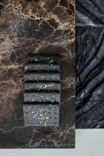 Marble serveringsbrett large 18x38 cm - Black-grey - Mette Ditmer
