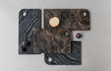 Marble serveringsbrett large 18x38 cm - Black-grey - Mette Ditmer