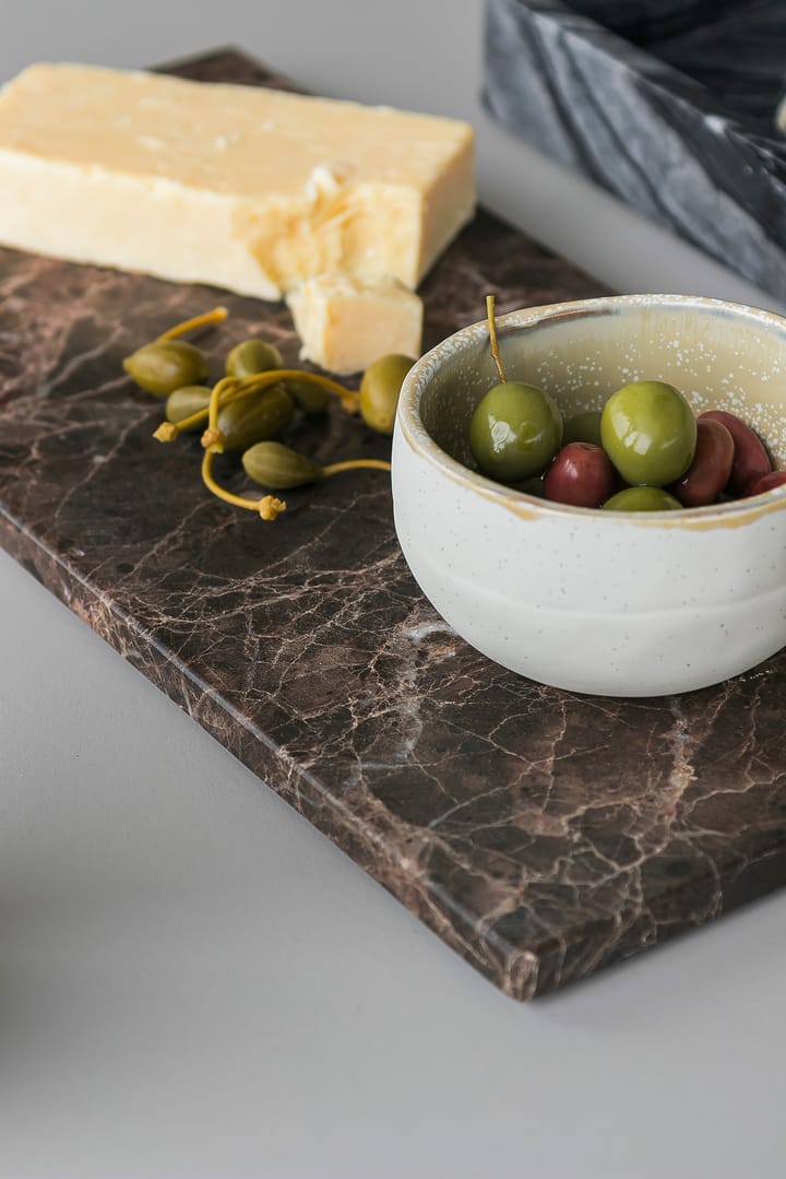 Marble serveringsbrett large 18x38 cm - Brown - Mette Ditmer