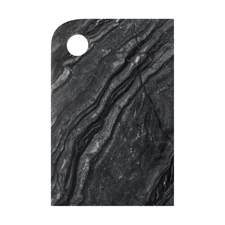 Marble serveringsbrett medium 20x30 cm - Black-grey - Mette Ditmer