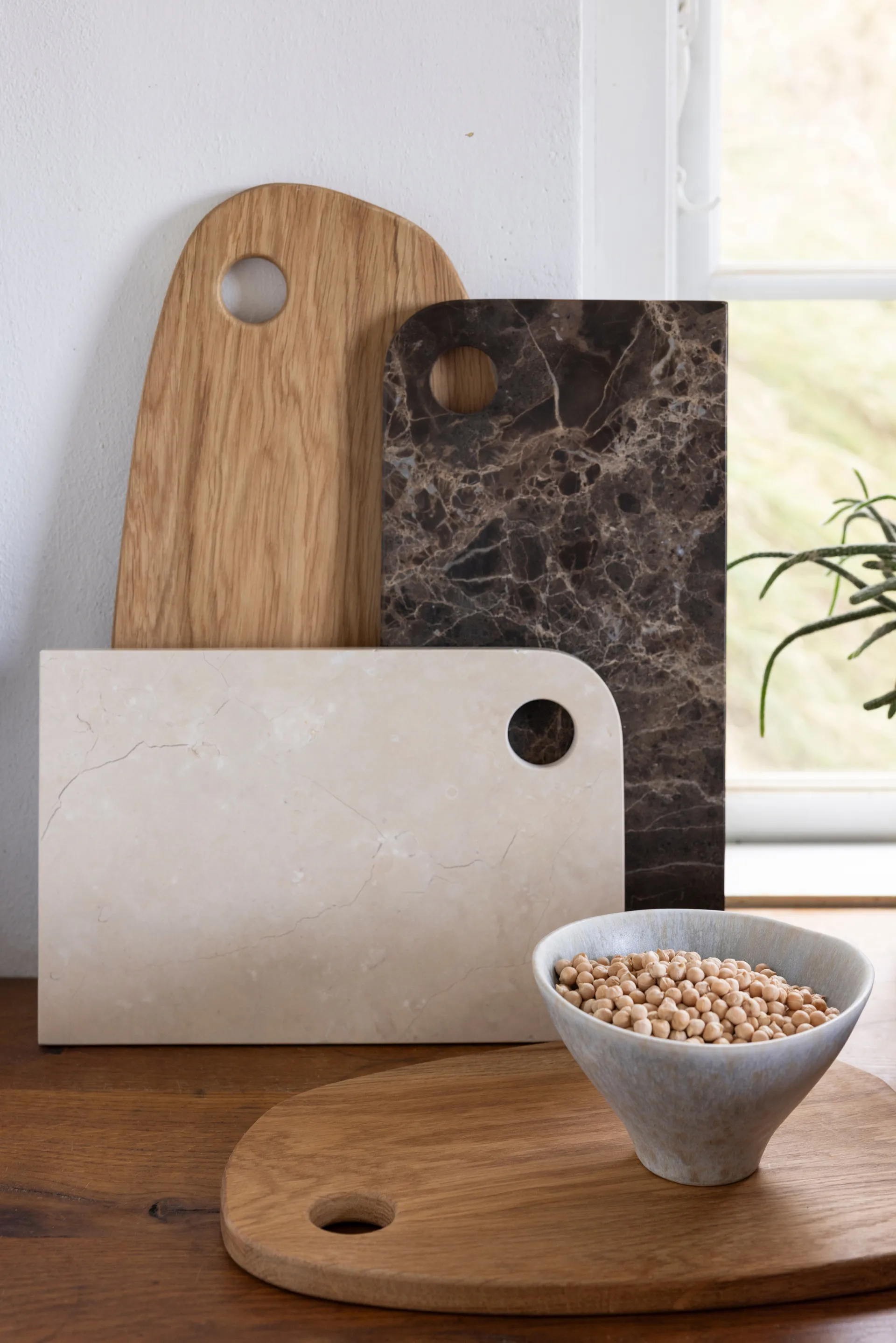 Marble serveringsbrett medium 20x30 cm, Sand Mette Ditmer