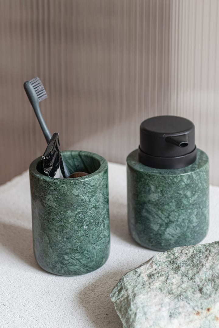 Marble tannbørsteholder 10 cm, Dark forest Mette Ditmer