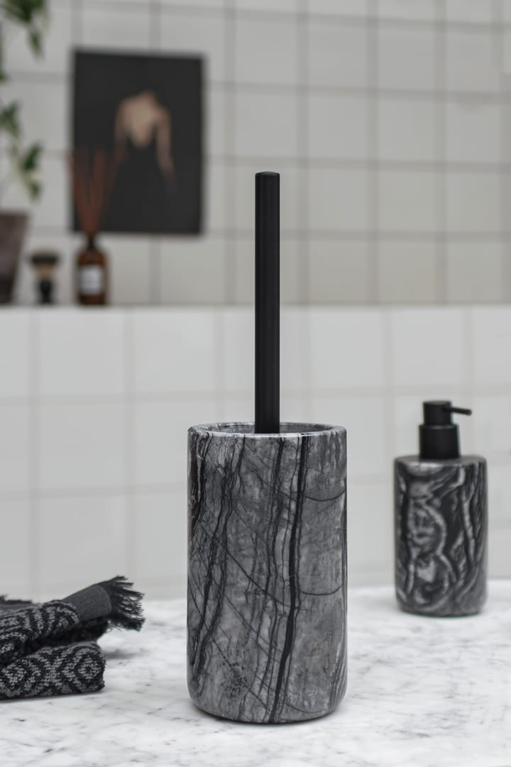 Marble toalettbørste 36 cm - Sort-grå - Mette Ditmer