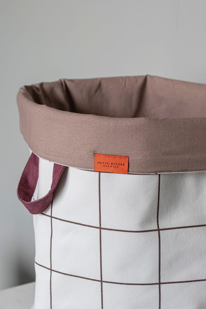 Mesh vaskekurv Ø40x50 cm, Brown-Off-white Mette Ditmer