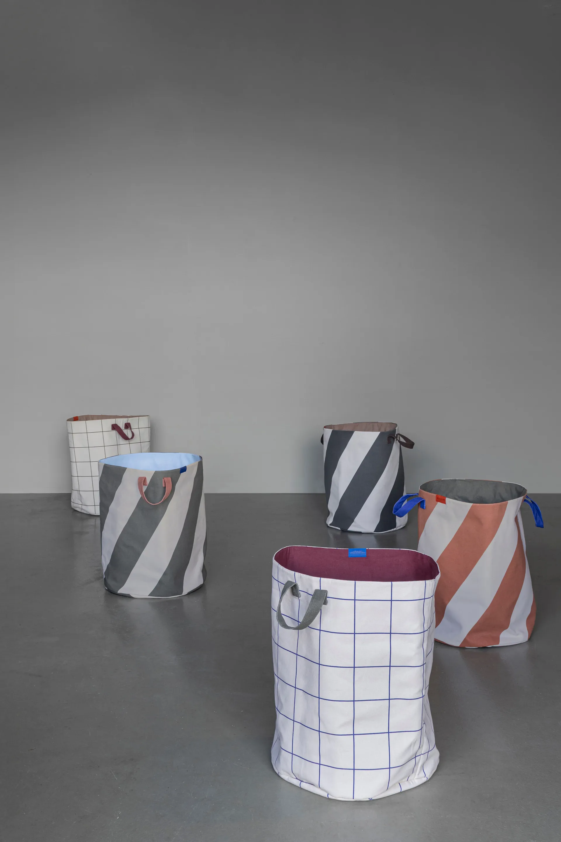 Mesh vaskekurv Ø40x50 cm, Brown-Off-white Mette Ditmer