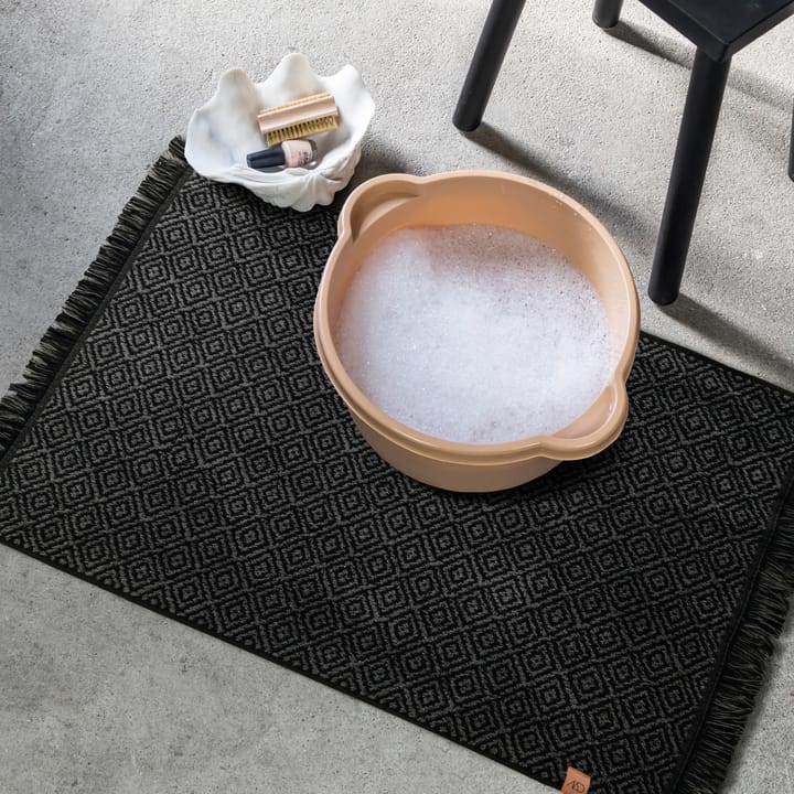 Morocco baderomsmatte 50 x 80 cm, Black-grey Mette Ditmer