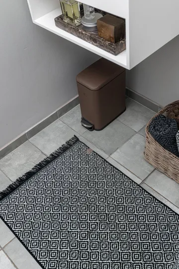Morocco baderomsmatte 50 x 80 cm - Black-white - Mette Ditmer