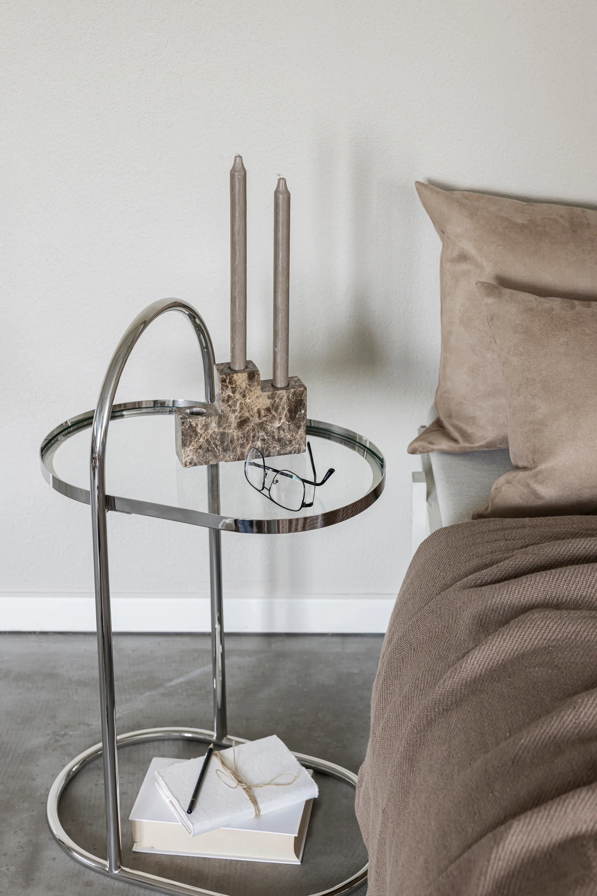 Moves sidebord, Chrome, 34,5x51x76,5 cm Mette Ditmer