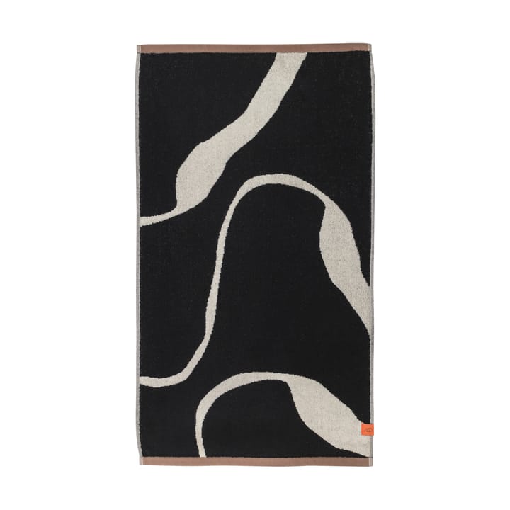 Nova Arte badehåndkle 70 x 133 cm - Black-offwhite - Mette Ditmer