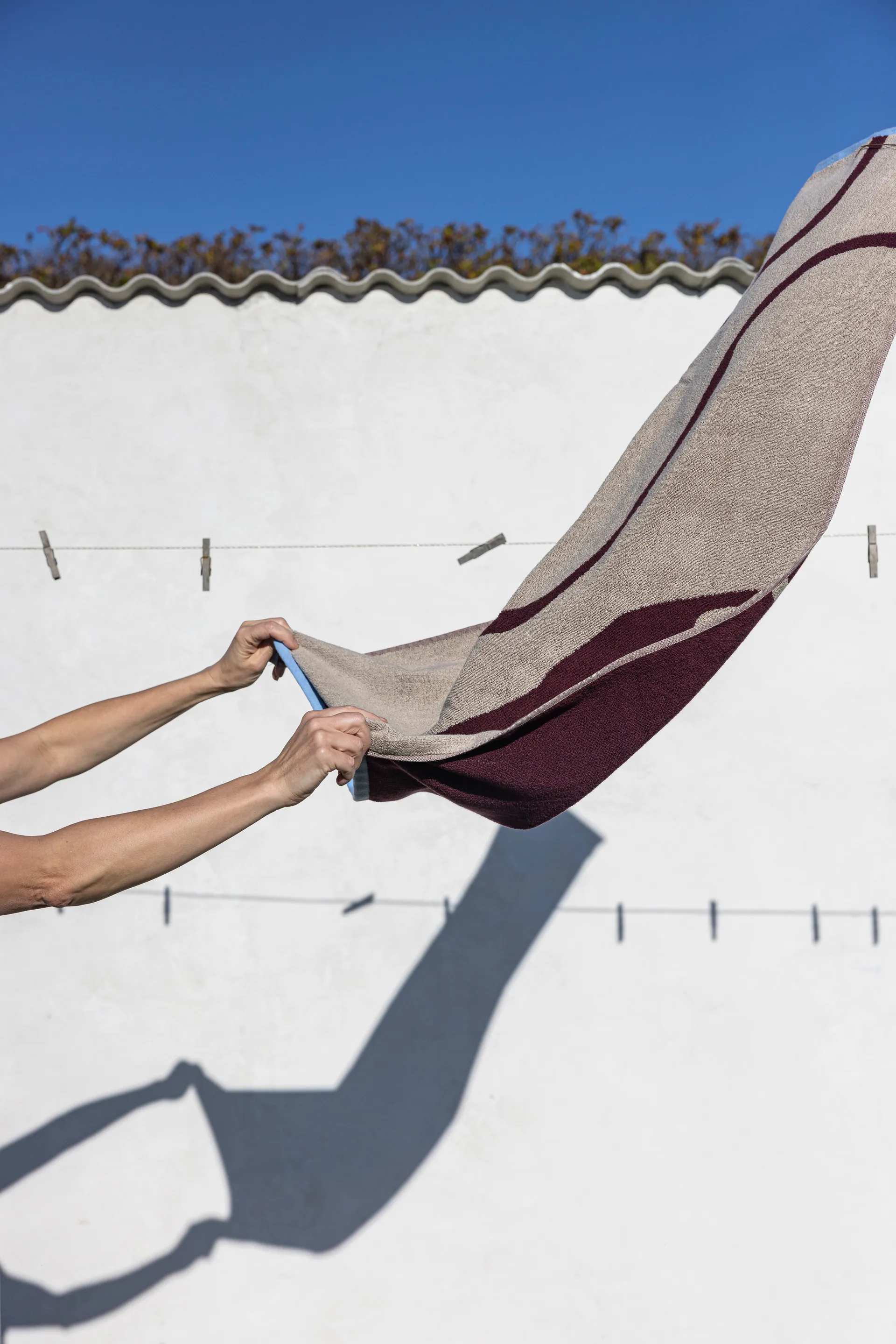 Nova Arte badehåndkle 70 x 133 cm, Wine-sand Mette Ditmer